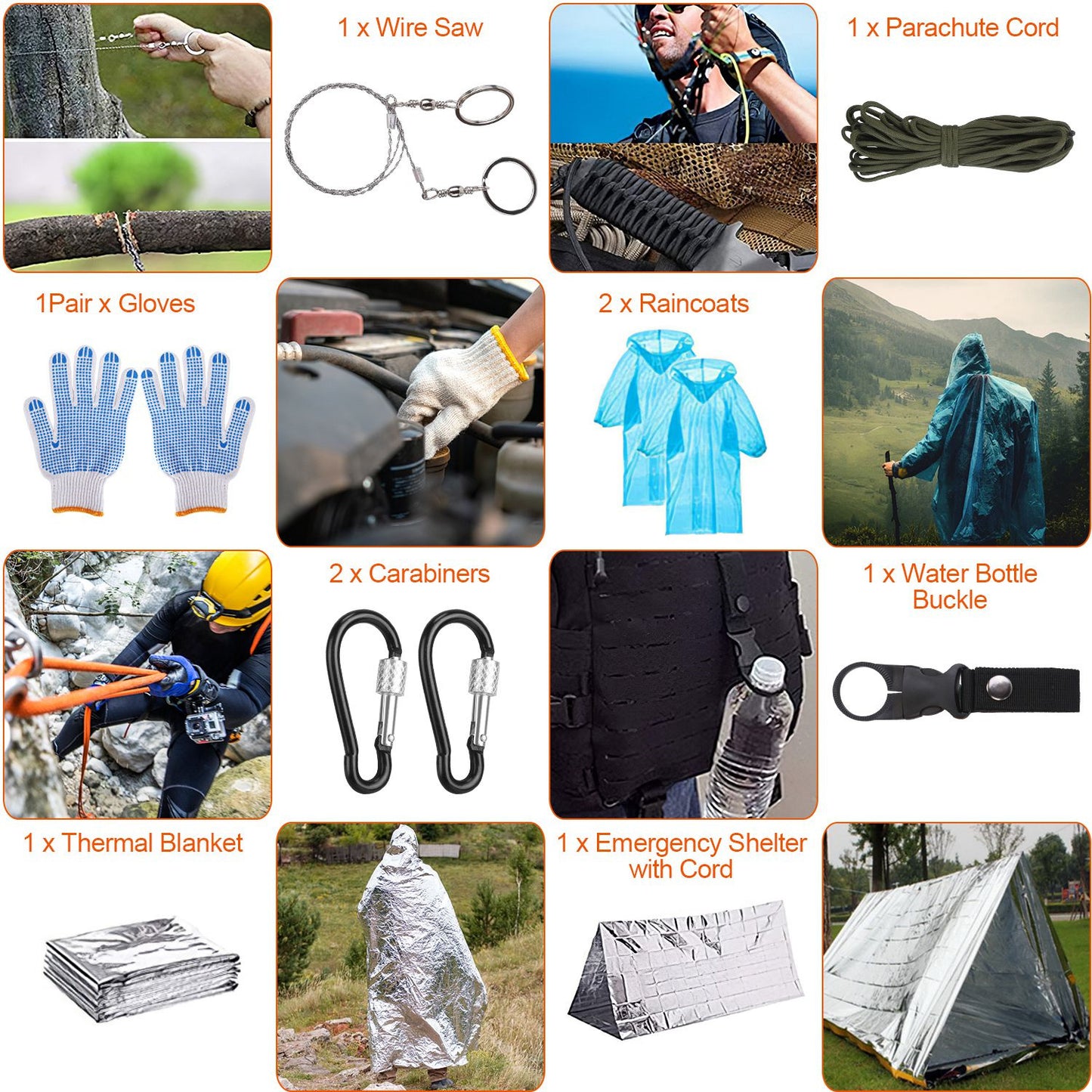 125-in-1 Ultimate Survival Kit with Tactical Bag & First Aid