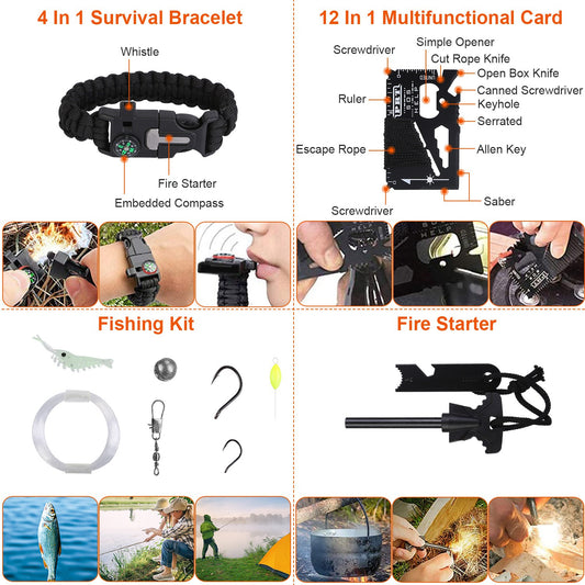 125-in-1 Ultimate Survival Kit with Tactical Bag & First Aid